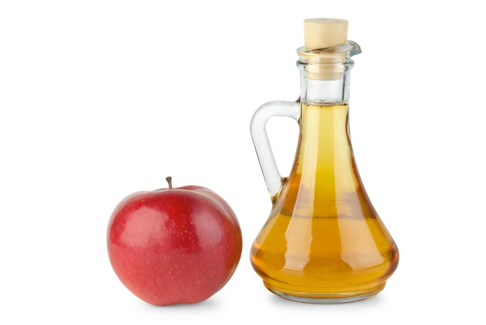 Warm water and Apple cider vinegar